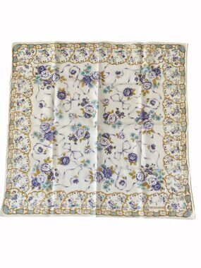 Vintage Trussardi Floral Cotton Scarf